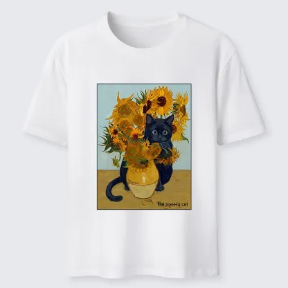 Tokyo-Tiger Oil Painting Cat Sunflower Soft Vibe Classic T-Shirt