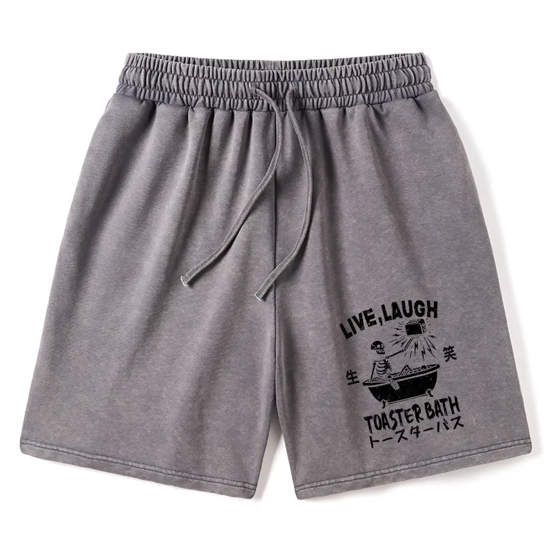 Tokyo-Tiger Funny Electric Shock Skeleton Washed Shorts