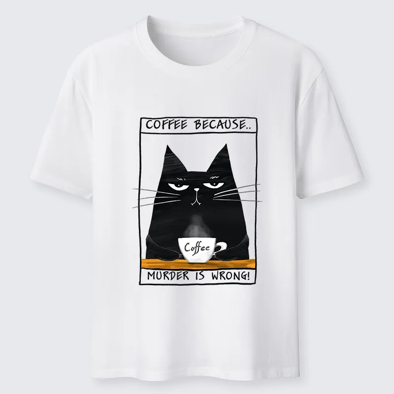 Tokyo-Tiger Moody Black Cat Coffee Need Vibe Classic T-Shirt