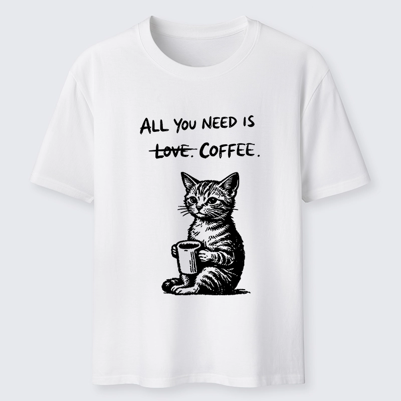 Tokyo-Tiger Cute Cat Coffee Daily Happy Vibe Classic T-Shirt