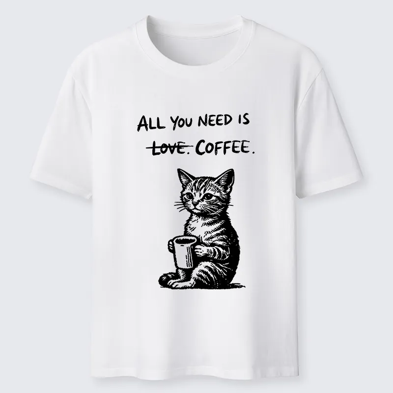 Tokyo-Tiger Cute Cat Coffee Daily Happy Vibe Classic T-Shirt