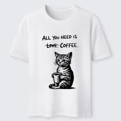 Tokyo-Tiger Cute Cat Coffee Daily Happy Vibe Classic T-Shirt