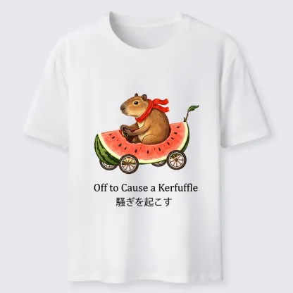 Tokyo-Tiger Capybara Drive Watermelon Car Classic T-Shirt