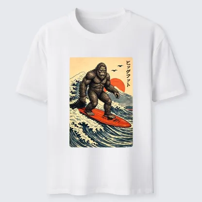 Tokyo-Tiger Myth Beast Surf Fuji Mountain Wave Art Classic T-Shirt