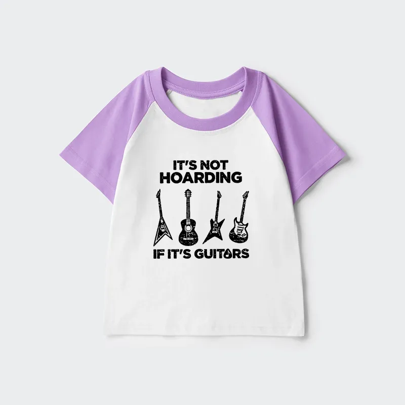 Tokyo-Tiger Music Lover Guitar Hoarding Joke Kids Raglan T-shirt