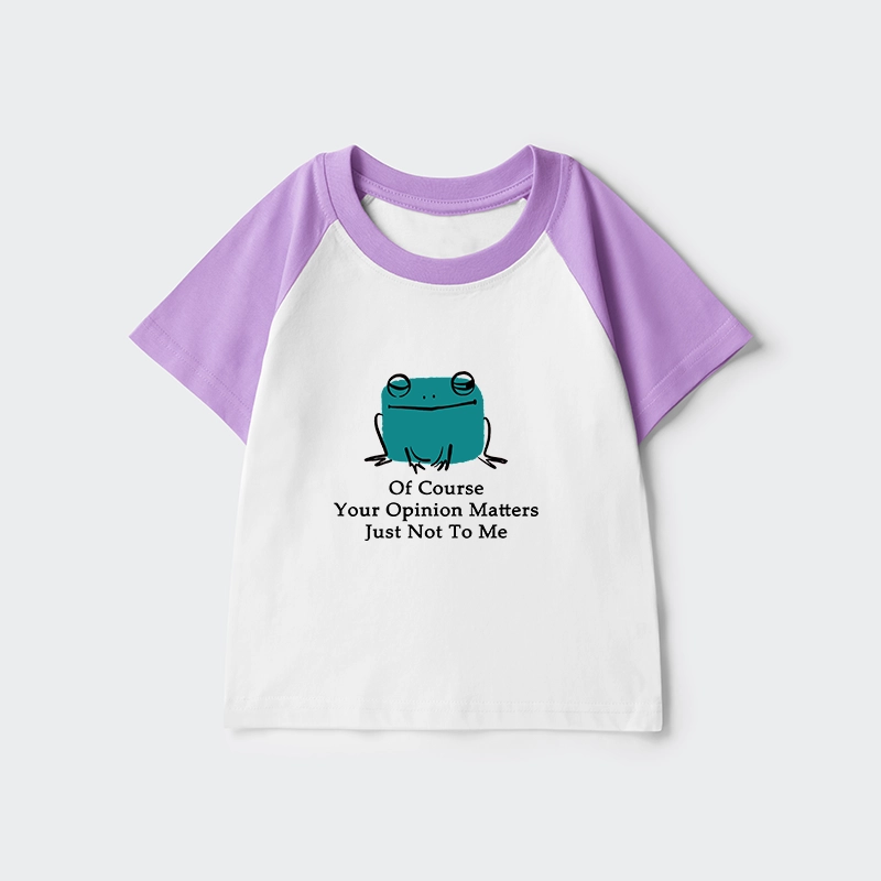 Tokyo-Tiger Cool Frog Unbothered By Others Opinions Kids Raglan T-shirt