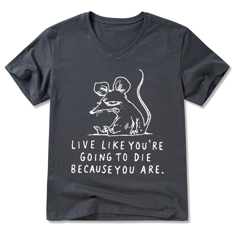 Tokyo-Tiger Funny Meme Sarcastic Rat Life Truth V-Neck Classic T-Shirt