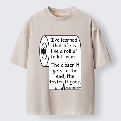 Tokyo-Tiger Life Toilet Paper Meme Washed T-Shirt