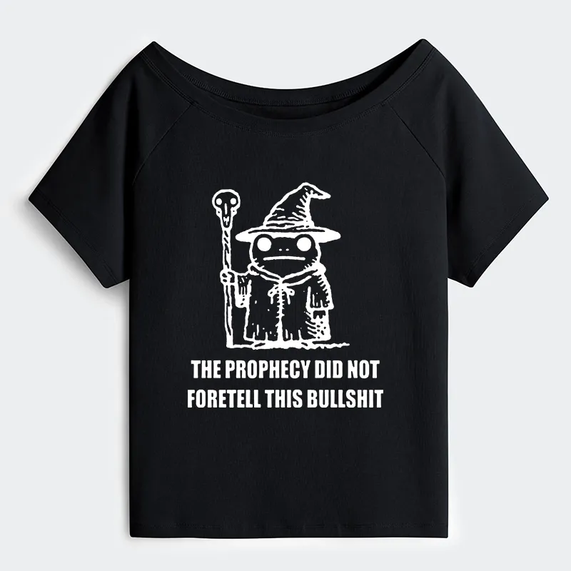 Tokyo-Tiger Funny Meme Wizard Frog Weird Prophecy Off Shoulder T-Shirt