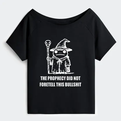 Tokyo-Tiger Funny Meme Wizard Frog Weird Prophecy Off Shoulder T-Shirt