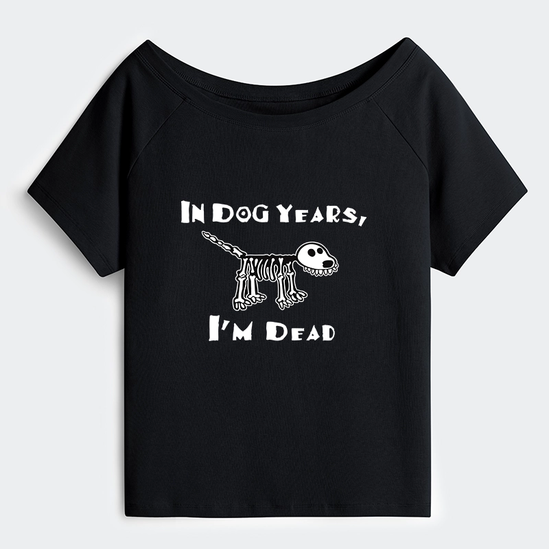 Tokyo-Tiger Funny Meme Old Dog Dead In Dog Years Vibe Off Shoulder T-Shirt