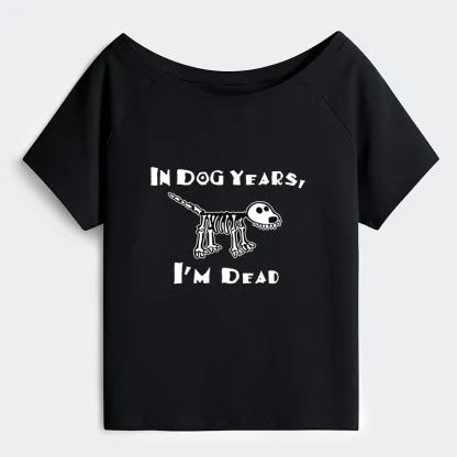 Tokyo-Tiger Funny Meme Old Dog Dead In Dog Years Vibe Off Shoulder T-Shirt