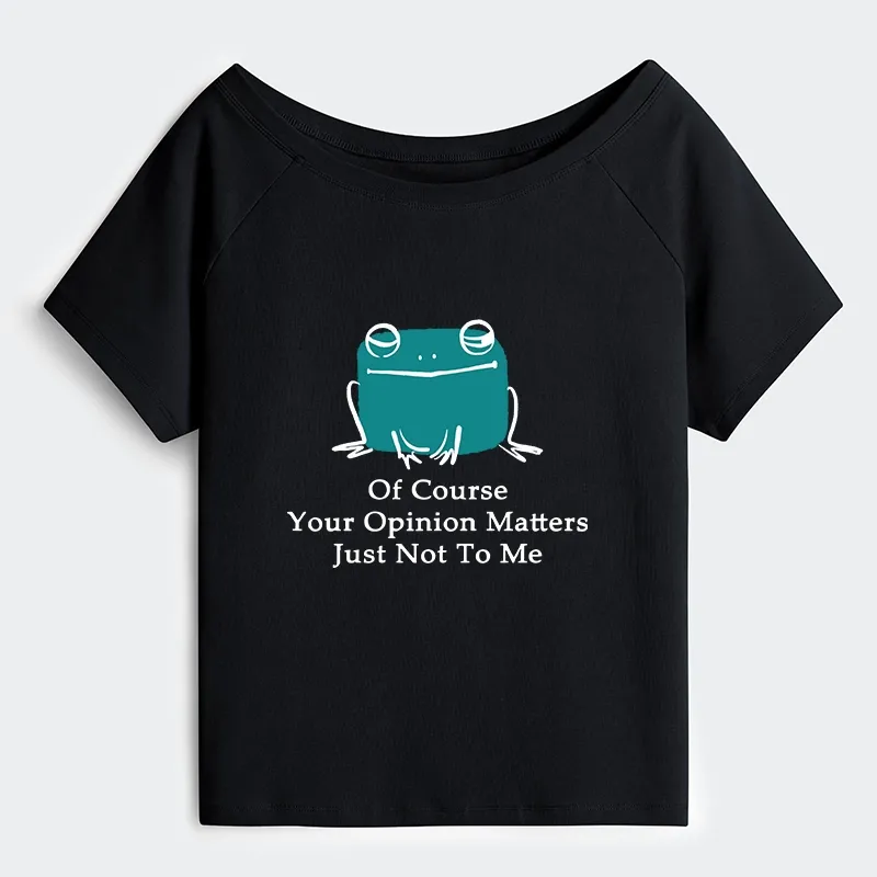 Tokyo-Tiger Cool Frog Unbothered By Others Opinions Off Shoulder T-Shirt