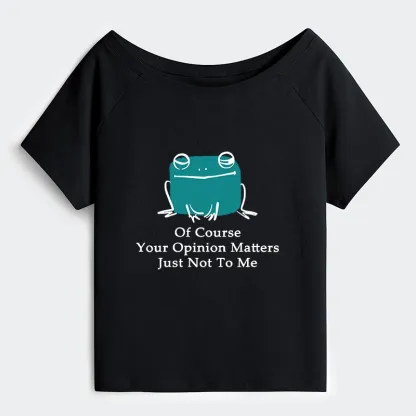 Tokyo-Tiger Cool Frog Unbothered By Others Opinions Off Shoulder T-Shirt