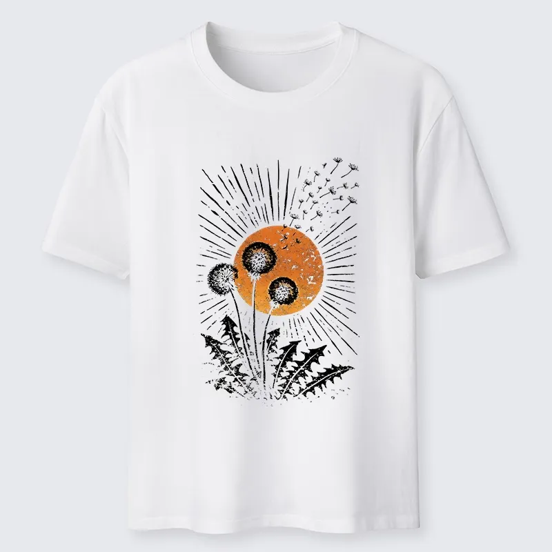 Tokyo-Tiger Calm Sunset Dandelion Graphic Classic T-Shirt