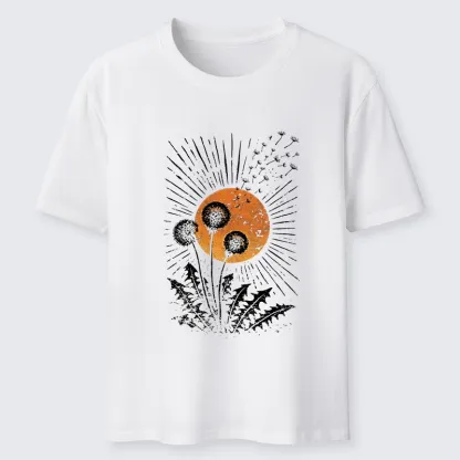 Tokyo-Tiger Calm Sunset Dandelion Graphic Classic T-Shirt