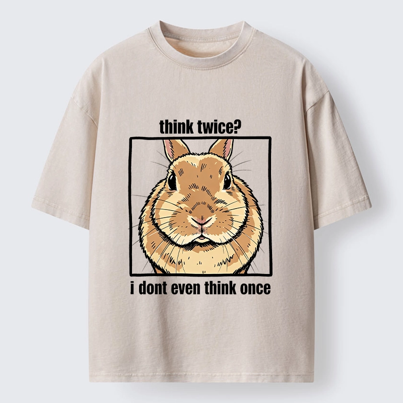 Tokyo-Tiger Funny Carefree Rabbit Meme Washed T-Shirt
