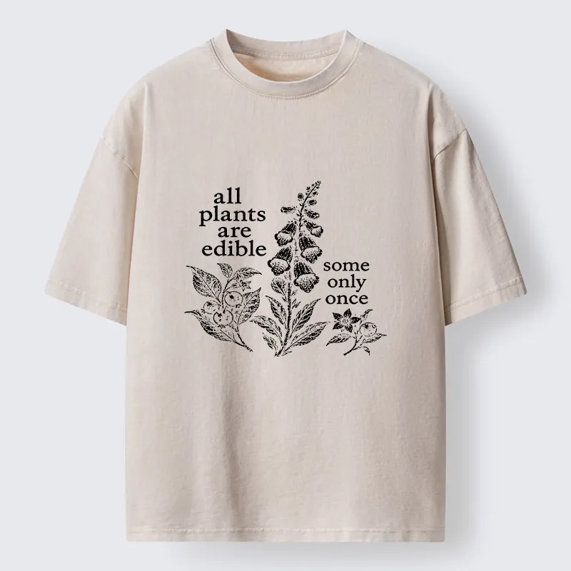 Tokyo-Tiger Funny Poison Plant Art Washed T-Shirt