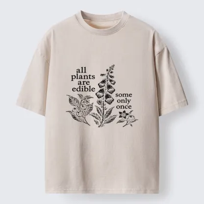 Tokyo-Tiger Funny Poison Plant Art Washed T-Shirt