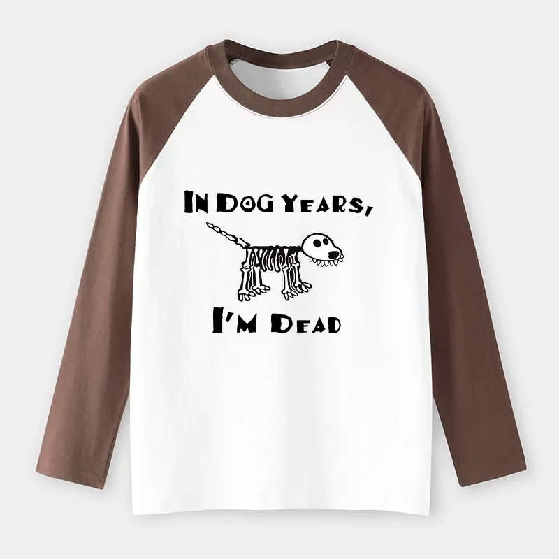 Tokyo-Tiger Funny Meme Old Dog Dead In Dog Years Vibe Raglan Long Sleeve T-shirt