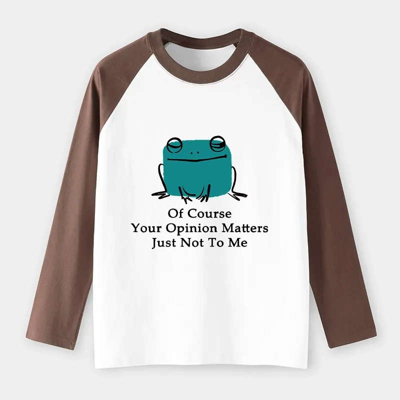 Tokyo-Tiger Cool Frog Unbothered By Others Opinions Raglan Long Sleeve T-shirt