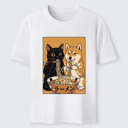 Tokyo-Tiger Funny Meme Cat Shiba Noodle Lovers Classic T-Shirt