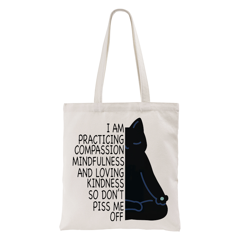 Tokyo-Tiger Calm Black Cat With Anger Issues Tote Bag