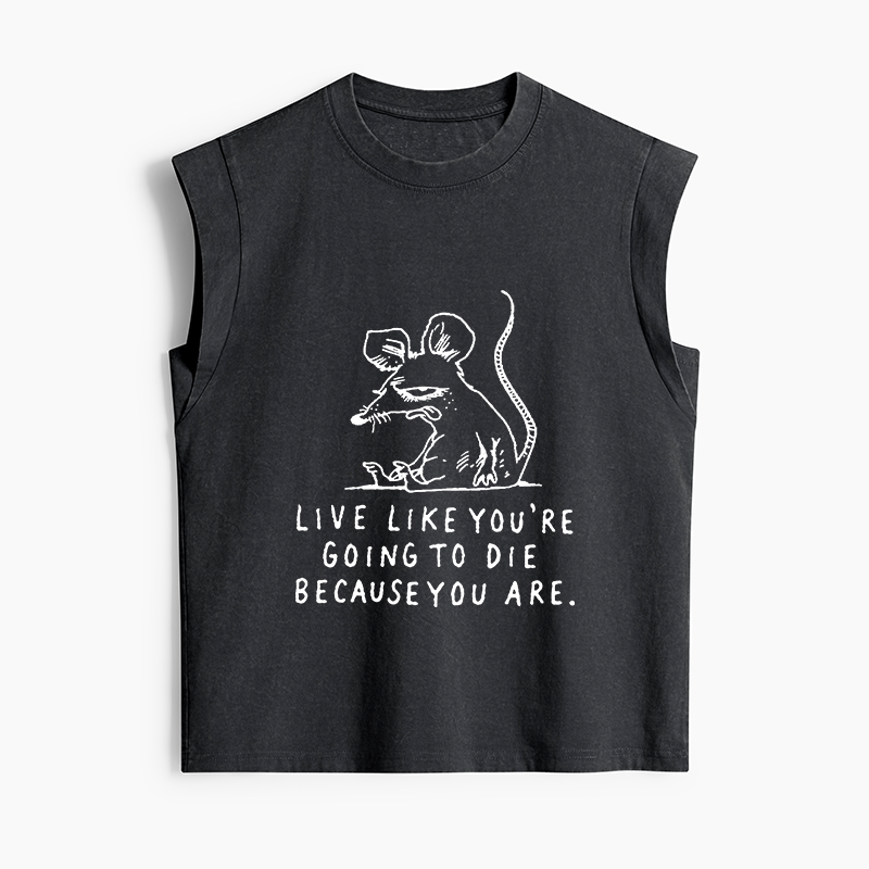 Tokyo-Tiger Funny Meme Sarcastic Rat Life Truth Women's Washed Tank Tops
