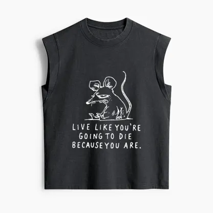 Tokyo-Tiger Funny Meme Sarcastic Rat Life Truth Women's Washed Tank Tops