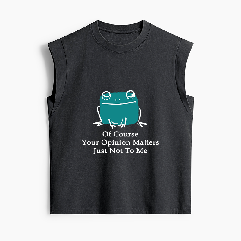 Tokyo-Tiger Cool Frog Unbothered By Others Opinions Women's Washed Tank Tops