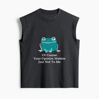 Tokyo-Tiger Cool Frog Unbothered By Others Opinions Women's Washed Tank Tops