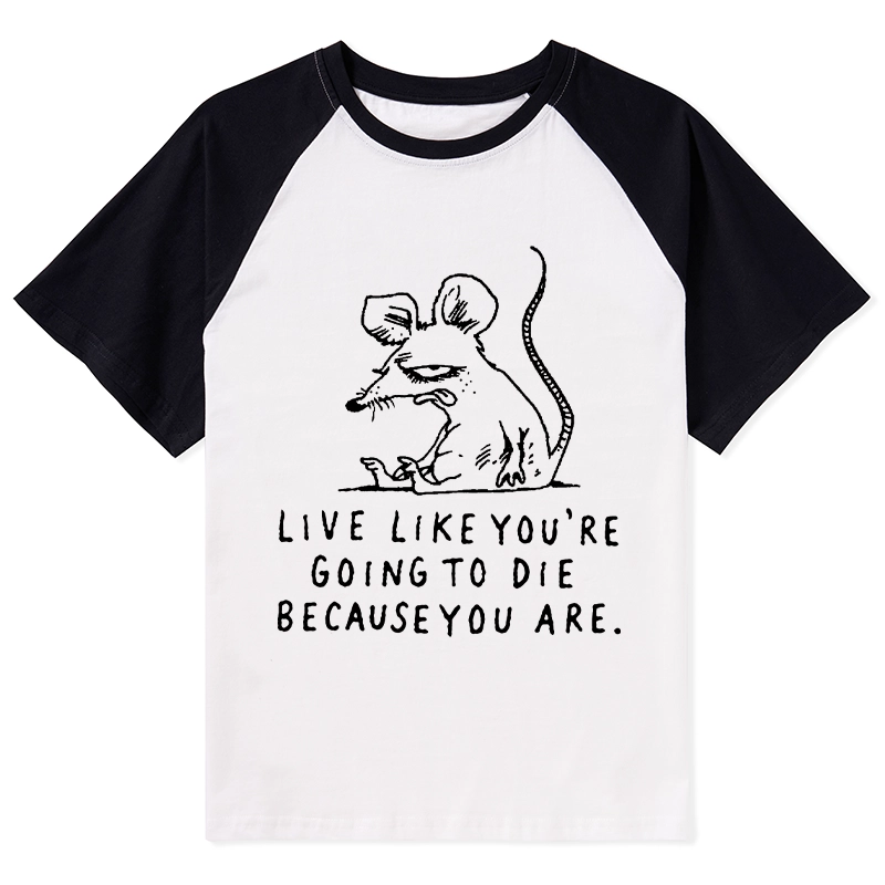 Tokyo-Tiger Funny Meme Sarcastic Rat Life Truth Raglan T-shirt