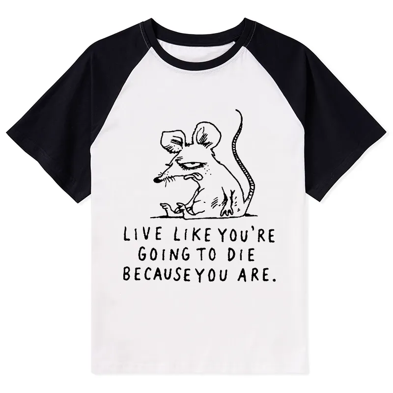 Tokyo-Tiger Funny Meme Sarcastic Rat Life Truth Raglan T-shirt