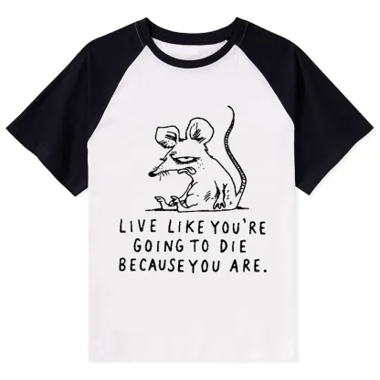 Tokyo-Tiger Funny Meme Sarcastic Rat Life Truth Raglan T-shirt
