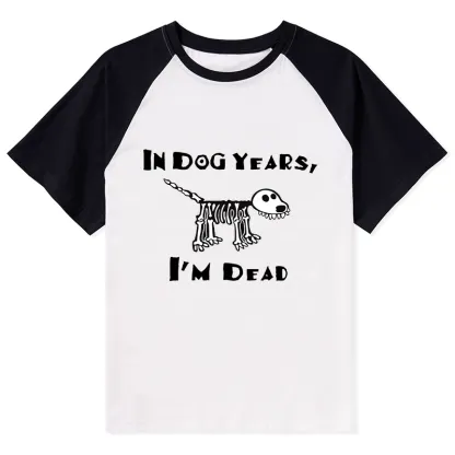 Tokyo-Tiger Funny Meme Old Dog Dead In Dog Years Vibe Raglan T-shirt