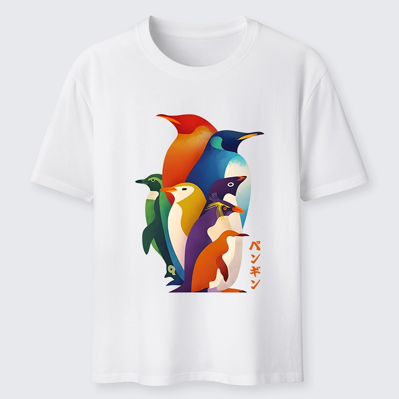 Tokyo-Tiger Cute Multi Tone Penguins Classic T-Shirt