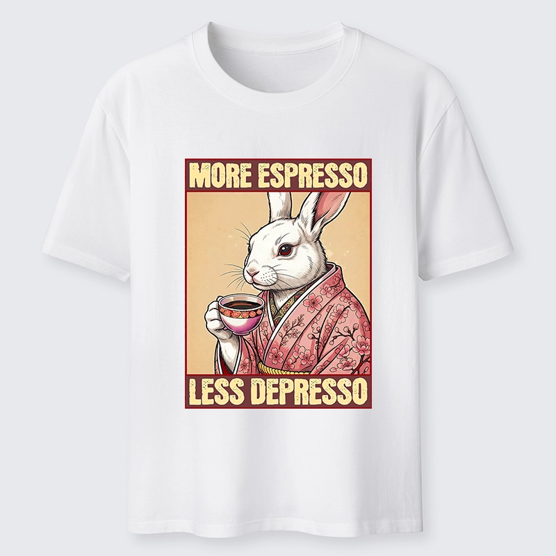 Tokyo-Tiger Happy Sakura Bunny Drinks Morning Espresso Classic T-Shirt