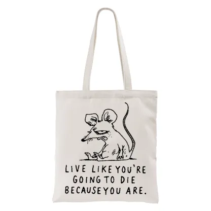 Tokyo-Tiger Funny Meme Sarcastic Rat Life Truth Tote Bag
