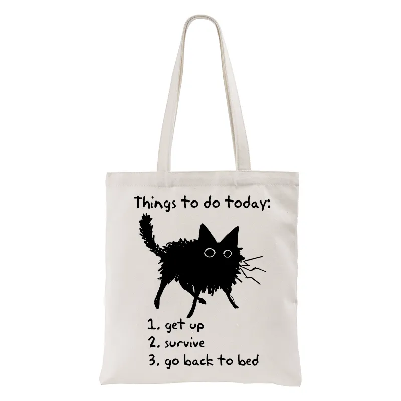 Tokyo-Tiger Lazy Cat Survive Day Funny Meme Tote Bag Sale