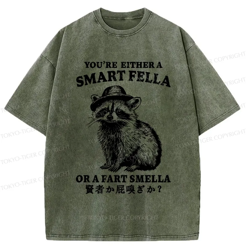 Tokyo-Tiger Sage Or Fart-sniffer Washed T-Shirt
