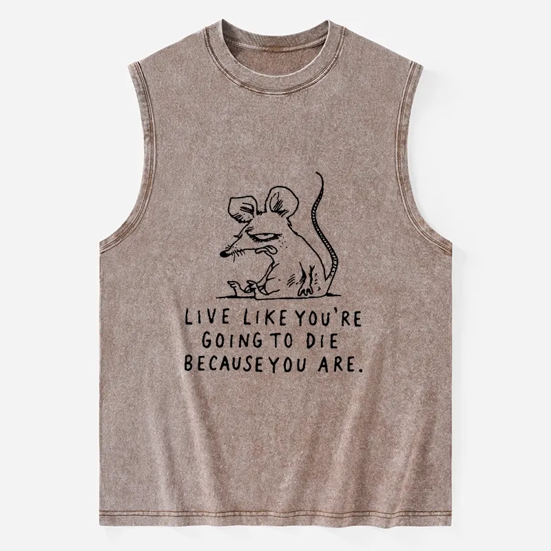 Tokyo-Tiger Funny Meme Sarcastic Rat Life Truth Washed Tank Sale