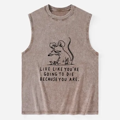 Tokyo-Tiger Funny Meme Sarcastic Rat Life Truth Washed Tank