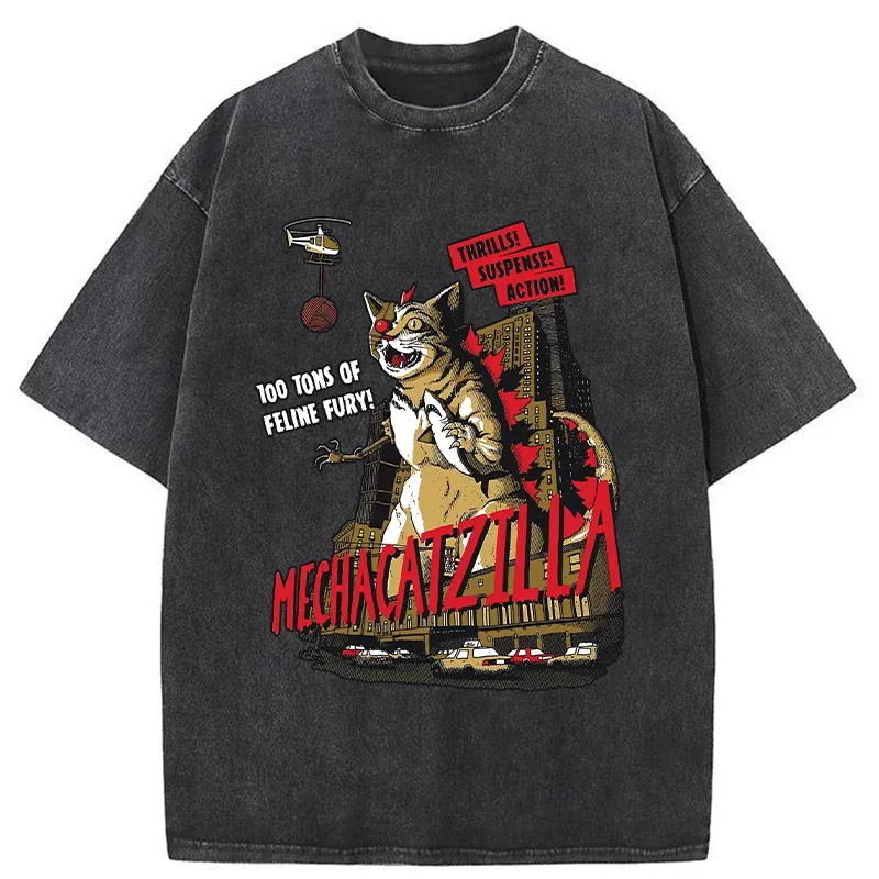 Tokyo-Tiger MechaCatzilla Washed T-Shirt