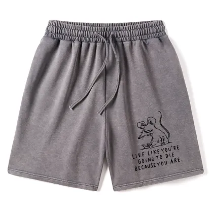 Tokyo-Tiger Funny Meme Sarcastic Rat Life Truth Washed Shorts