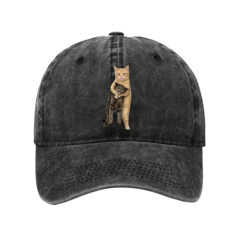 Tokyo-Tiger Orange Cat’s Tight Embrace Washed Cap