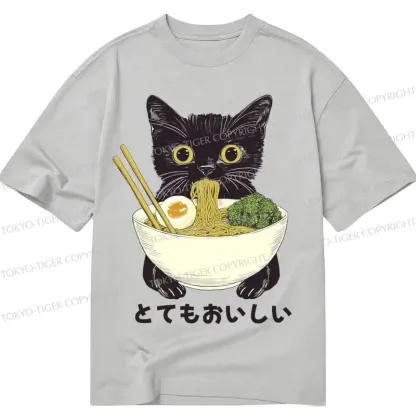 Tokyo-Tiger Ramen Lover Cute Cat Classic T-Shirt