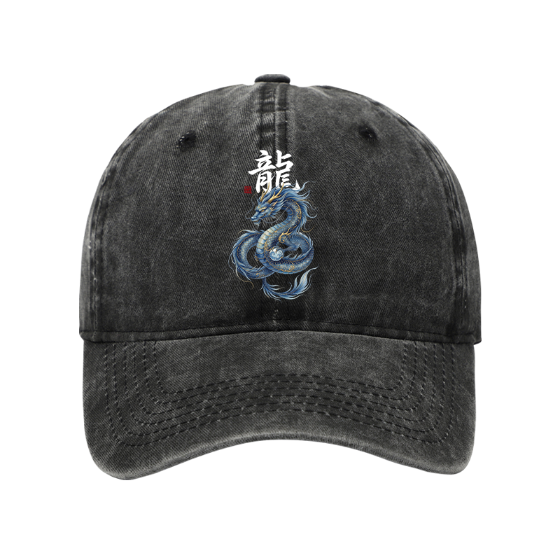 Tokyo-Tiger Mythic Blue Dragon Washed Cap