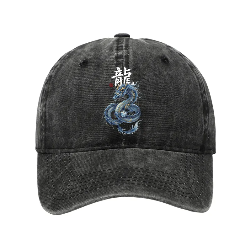 Tokyo-Tiger Mythic Blue Dragon Washed Cap