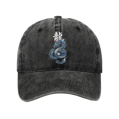 Tokyo-Tiger Mythic Blue Dragon Washed Cap