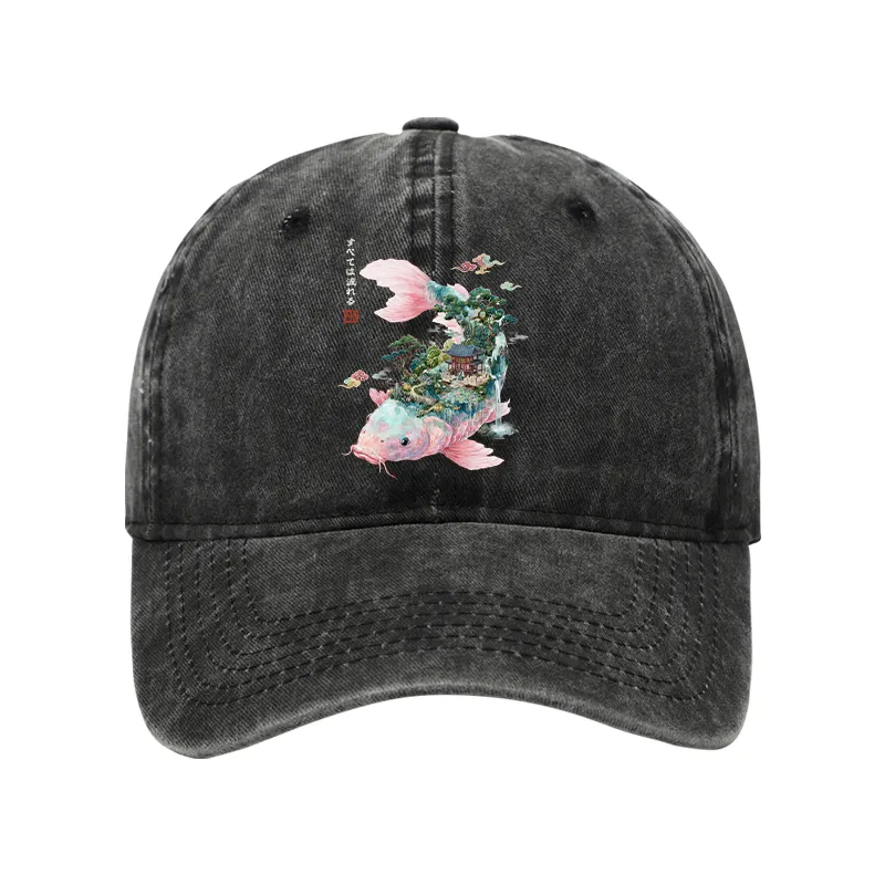Tokyo-Tiger Journey Of The Flowing Koi Washed Cap Sale